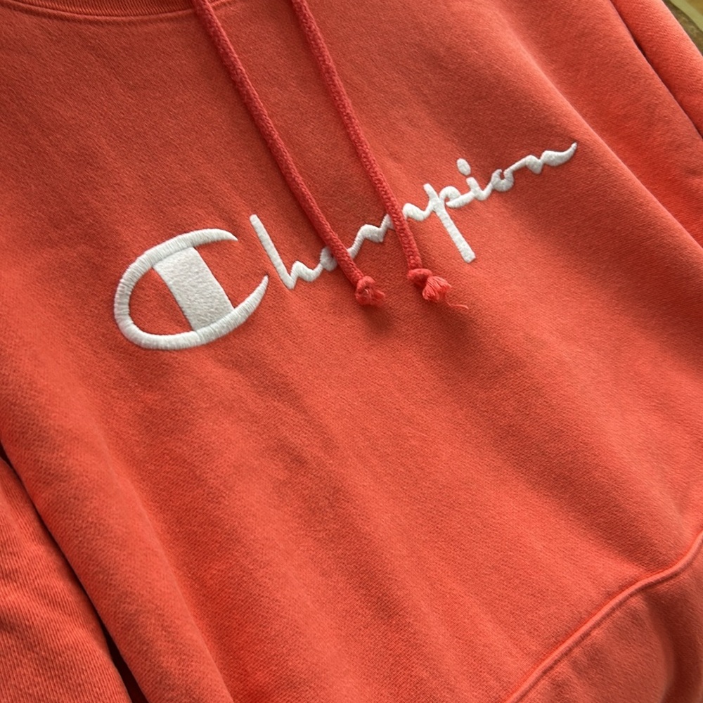 Champion men’s hoodie size large pink teal - Picture 4 of 5